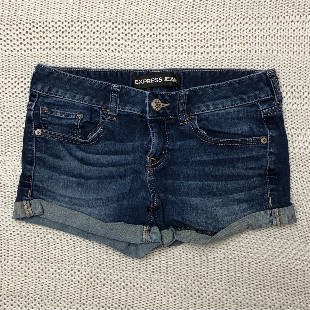 Express Low Rise Double Hem Shorts